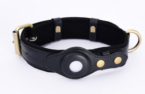 Genuine Leather Airtag Heavy Duty Dog Collar